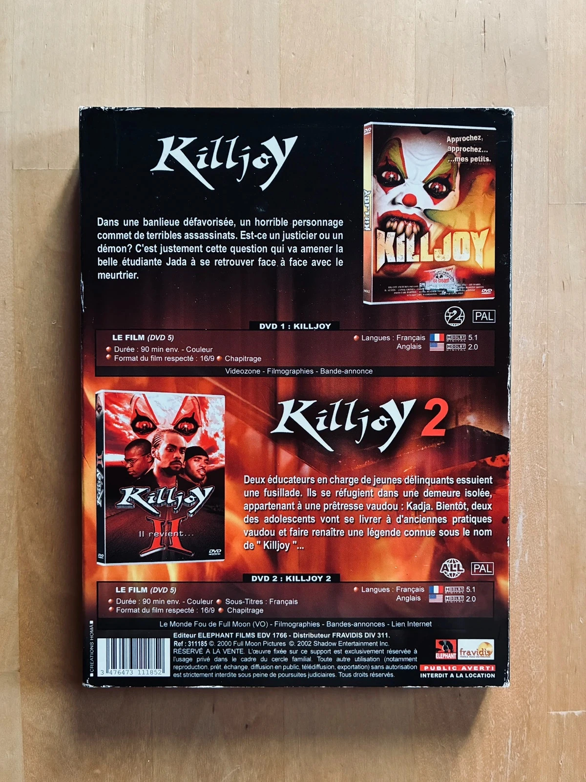 Caja de DVD Killjoy 1 y 2. – photo 2